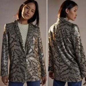 Anthropologie Maeve Jordyn Sequined Blazer size S